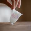 Ice Seed White Jade Porcelain Master Cup Personal Tea Bowl Kung Fu Tea Set Tasting and Fragrance Cup for Home Use
