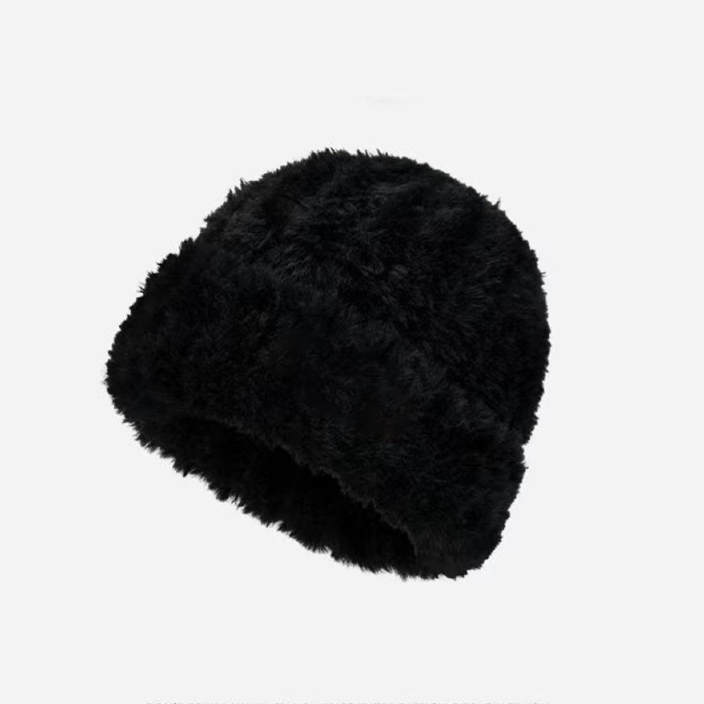 Thickened Plush Winter Hat Coldproof Warm Beanie Hats Cute Winter Fluffy Fur Hat\ Outdoor