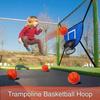 Foldable Trampoline Basketball Hoop Kit Multipurpose Portable Basketball Hoop Toys  for Kids Adults