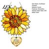Floral Wall Art Hanging Stained Glass Style Sunflower Pendant, with Metal Sunlight Reflecting Pendant Chain, Acrylic Ornament for Home Garden