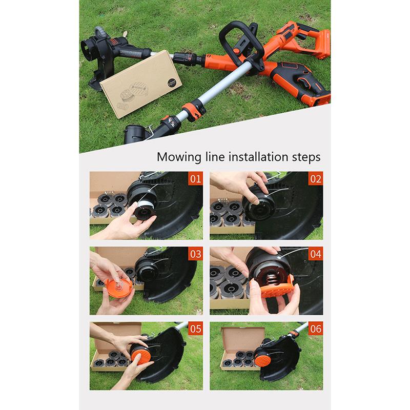 4 szt. Pokrywka szpuli z żyłką do kosy spalinowej ze sprężyną, zamiennik kosiarki do trawy dla większości modeli kos AF-100-3ZP, zestaw