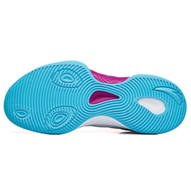 New Anta Mountain 1 Breathable Low Top Performance Basketball Shoes Men's White Blue Purple 112221623S-2