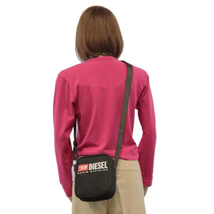 Taška přes rameno Černá Potisk Logo RINKE CROSSBODY Crossbody Taška Úhel [Diesel] X09553-P5480-T8013 [Položka]