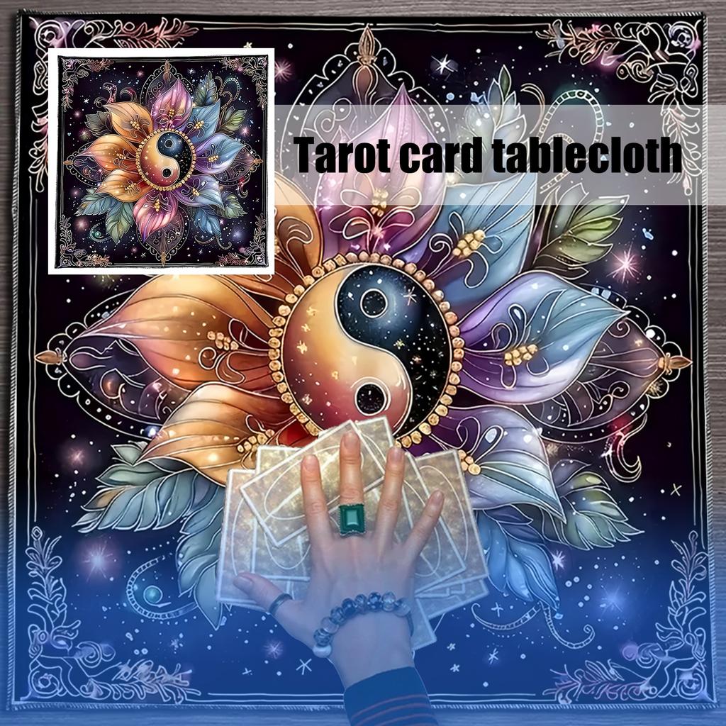Tarots Tablecloth Altars Cloth Flower Disk Astrology Tablecloth Divinations Card Cloth Tapestry Wall Decoration