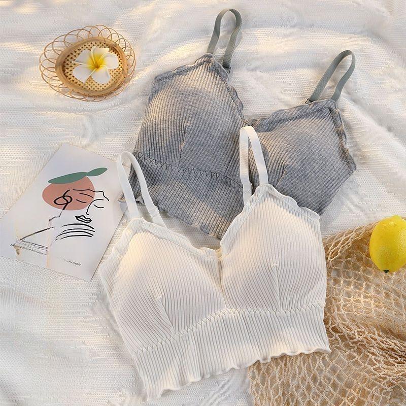 Solid Simple Girls Bras Wireless Underwear Backless Brassiere Women's Bras Trackless Push Up Bras With Pad