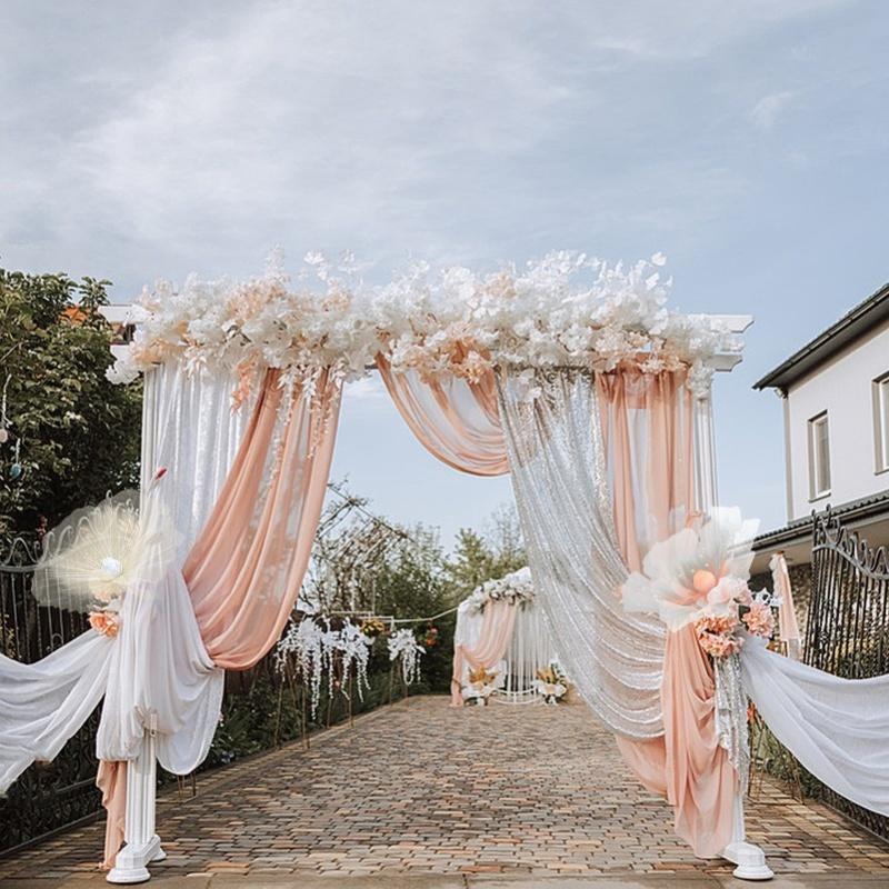 Silk Mesh Flower Poppy Window Large Flower Outdoor Wedding Decoration