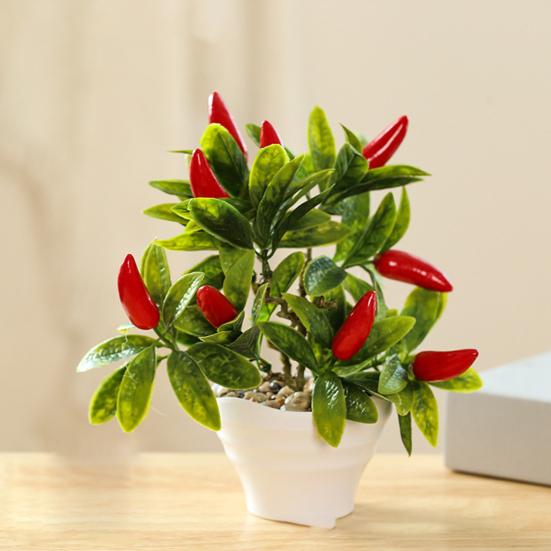 

Художественный дисплей бонсай Яркий декоративный пластик Уникальная тонкая текстура фруктового дерева для спальни