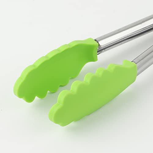 Pearl Metal Easy Cooking Silicone Tongs, 18cm, C-3655, Green
