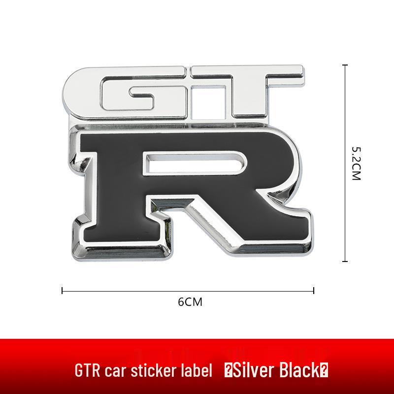 3D Metal GTR Car Trunk and Tail Emblem Sticker for Customization