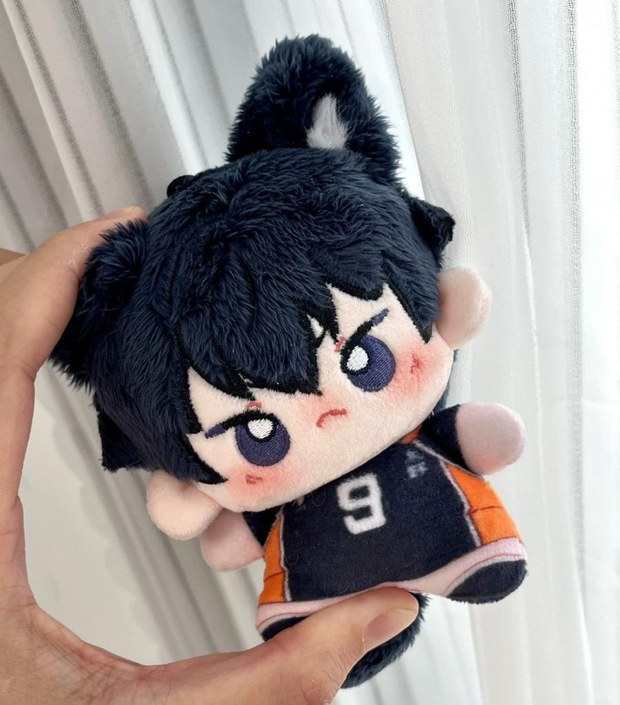 Cute 10cm Haikyuu Plush Keychain Hinata Shoyo Kageyama Nishinoya Mini Stuffed Doll Bag Pendant Gift