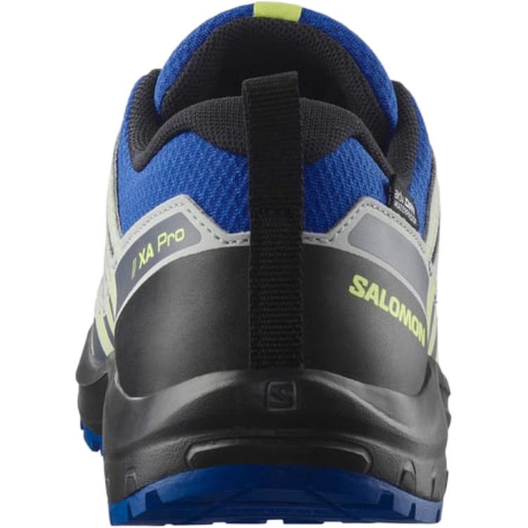 Salomon Xa Pro V8 Versatile Comfortable Waterproof Low Top Outdoor Shoes Kids Shoes Blue Green 477296