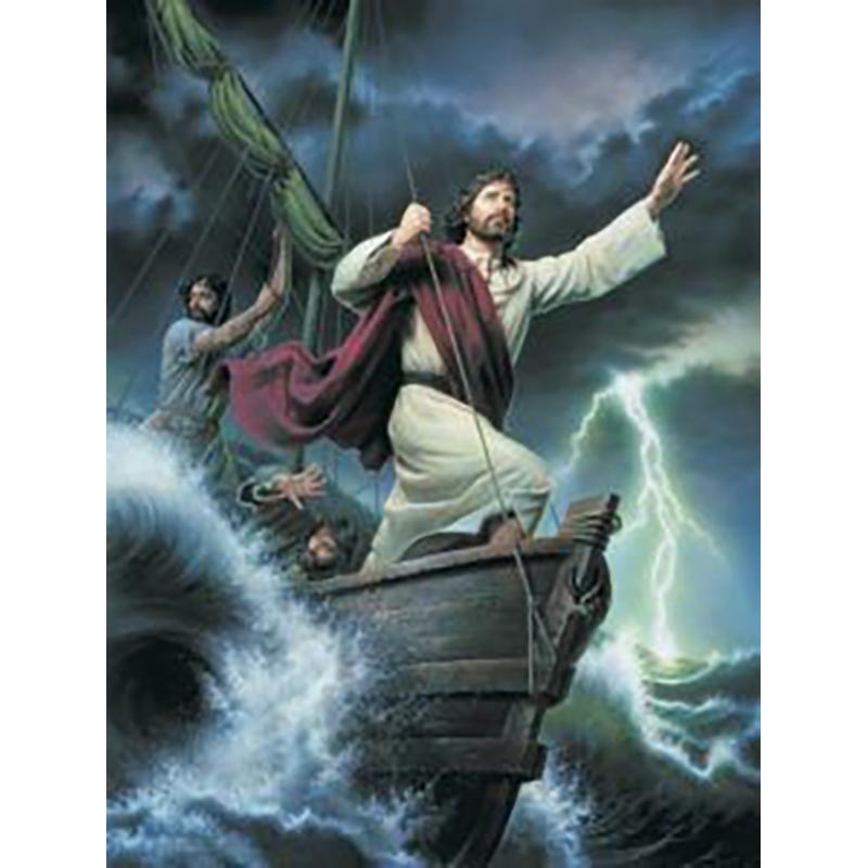 DIY 5D diamantmaleri helrundt borekorsstingsett Diamantbroderi Religion Mosaikk Portrett Hjemmedekor Veggkunstgave