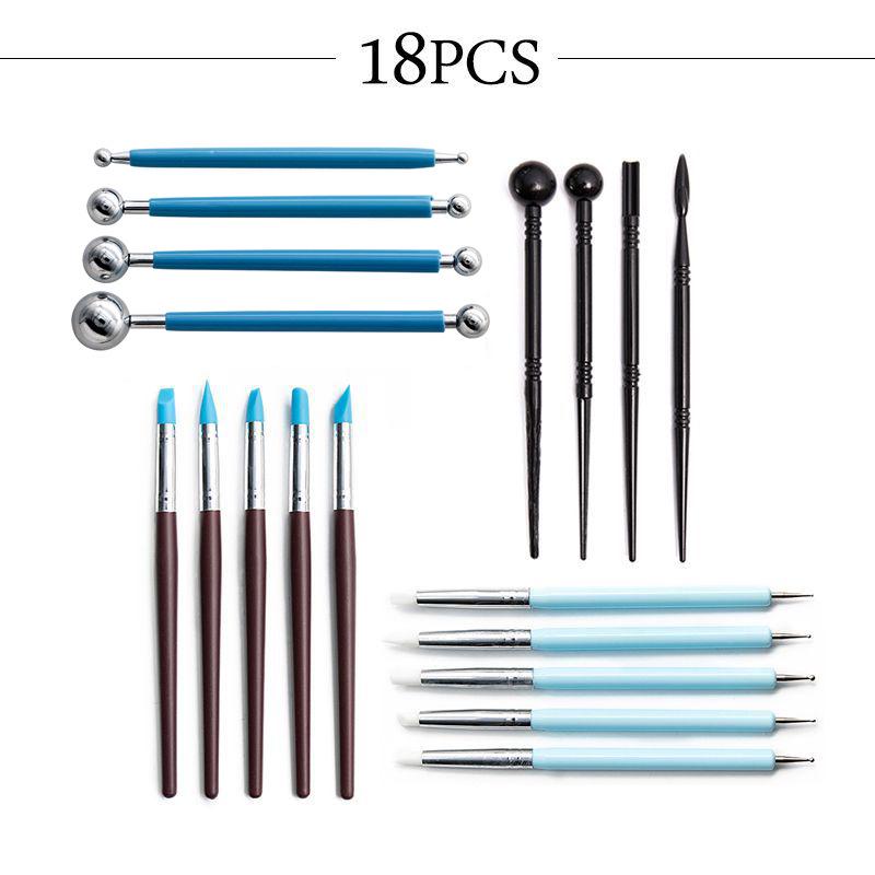 30-Piece Polymer Clay and Pottery Tool Set for Sculpture and Carving