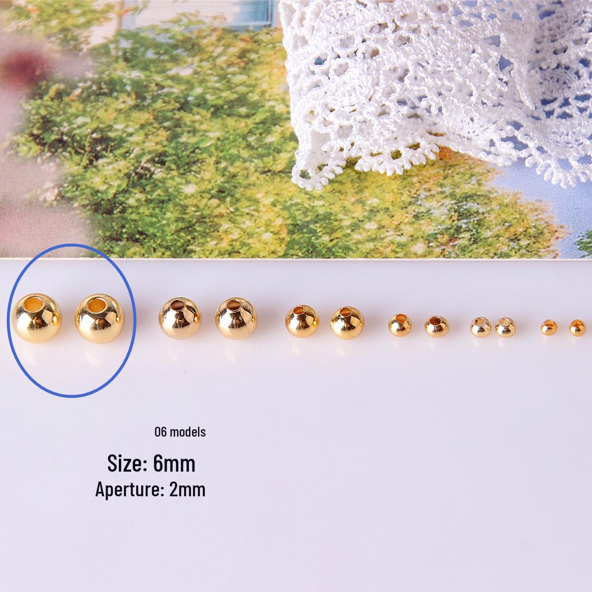 

18k Золото Зберігаючі колір намистини: Маленькі круглі проміжні намистини з позолотою для DIY ювелірних виробів та браслетів ручної роботи.