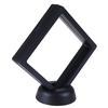 90*90Mm Black 3D Floating Jewelry Coin Display Frame Holder Box Case W/ Stand