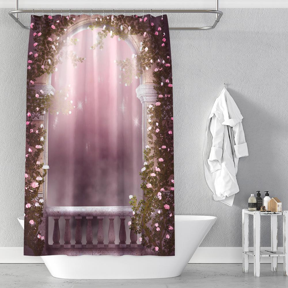 

JINRUN утолщенная водонепроницаемая занавеска для ванной комнаты, устойчивая к плесени, занавеска для душа, занавеска для душевой перегородки, занавеска для душа, занавеска для ванной комнаты, бесплатная перфорация 180*200CM