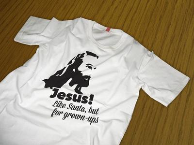 Jesus T-Shirt Weihnachten Weihnachtsmann