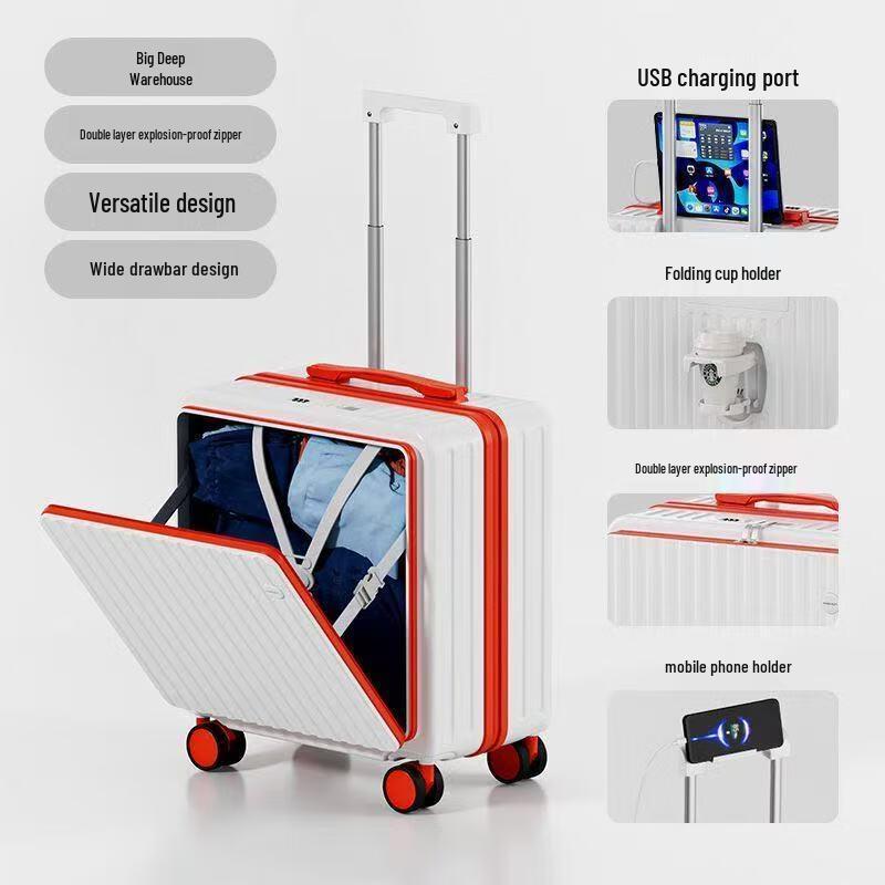 OEING Side-Opening Compact Carry-On Luggage
