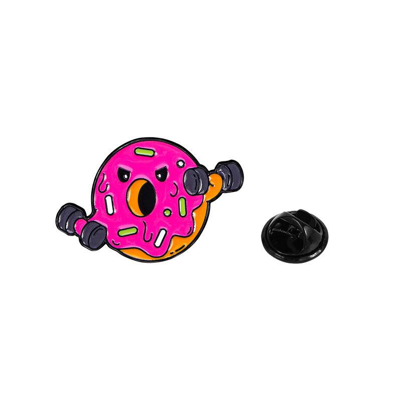 Cartoon Sports Series Brooch Cute Hamburger Styling Badge Personality Animation Stinger Needle Clothing Bag Accessories
