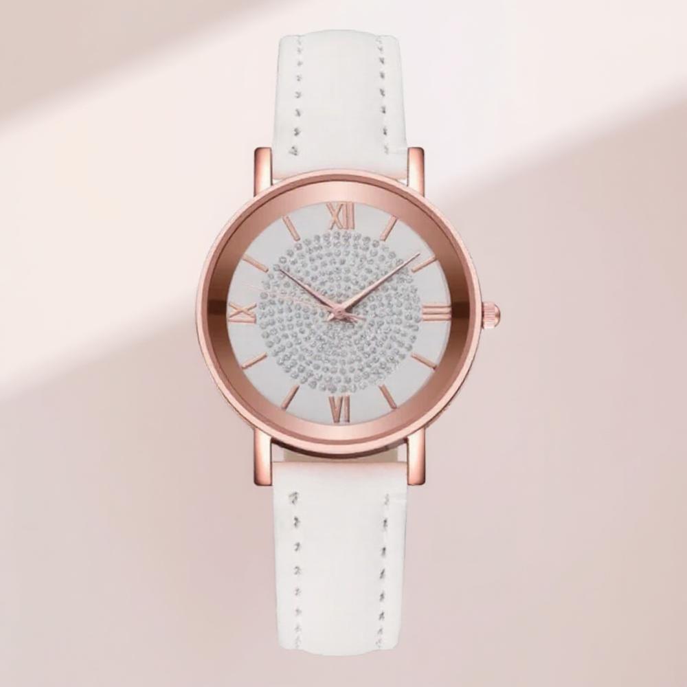 Womens Wrist Watch Ladies Fashion Rhinestone Quartz Watch Starry Sky Design Jewelry Watch for Women