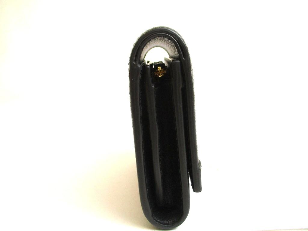 Authentic GUCCI Double G Black Leather Web Stripe Ophidia Bifold Wallet # A851  Refurbished