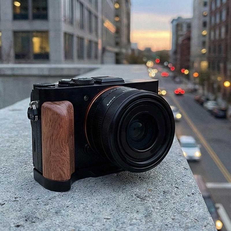 Ergonomic Hardwood Camera Grip For RX1R3 Small Camera Handgrip Featuring Lightweight Construction 1/4inch Screw Hole