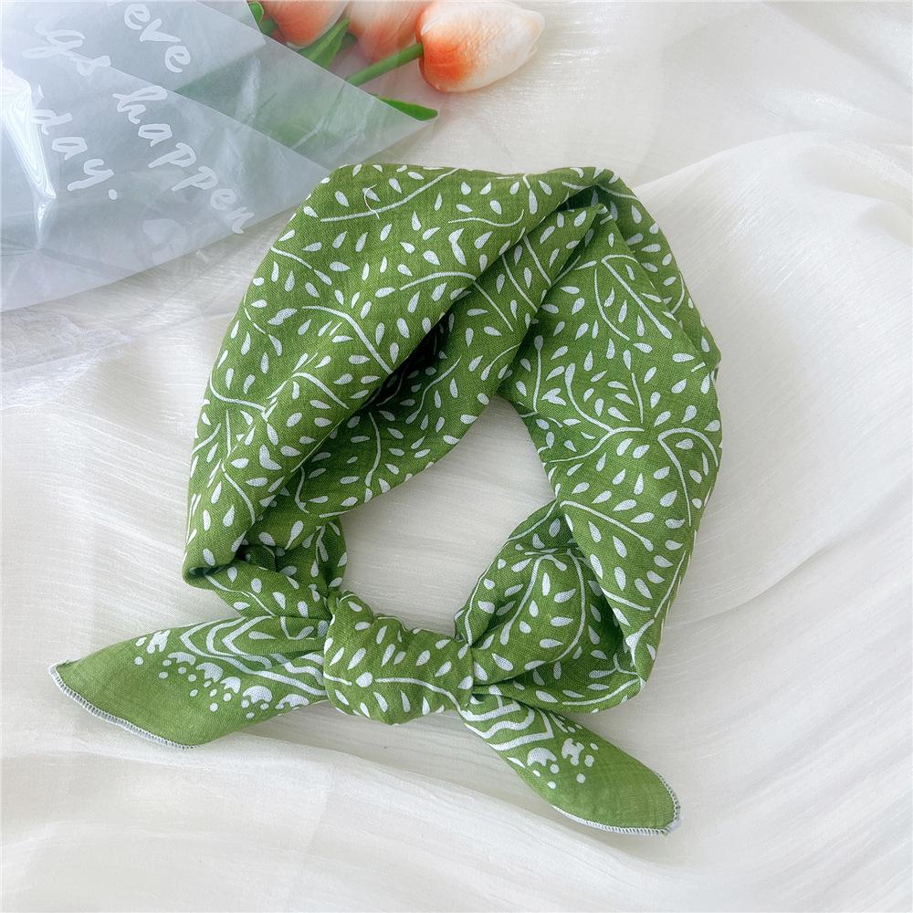 55 Cashew Cotton Linen Versatile Square Scarf - Women's Lightweight Summer/Autumn Accessory
