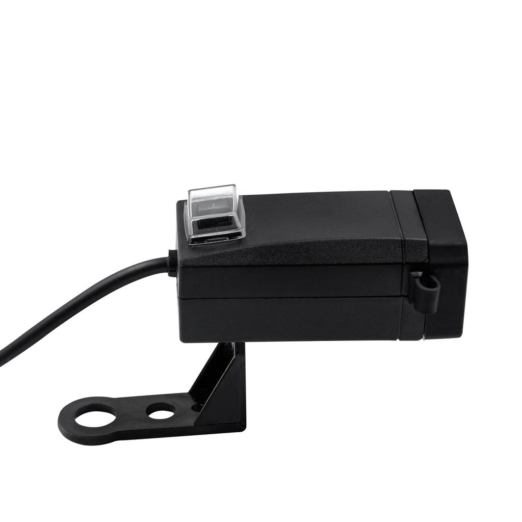 Podwójna ładowarka USB do motocykla, 24W ładowarka USB do telefonu Wodoodporny adapter USB na kierownicę motocykla Szybkie ładowanie Podwójna ładowarka USB do motocykla 12V/24V