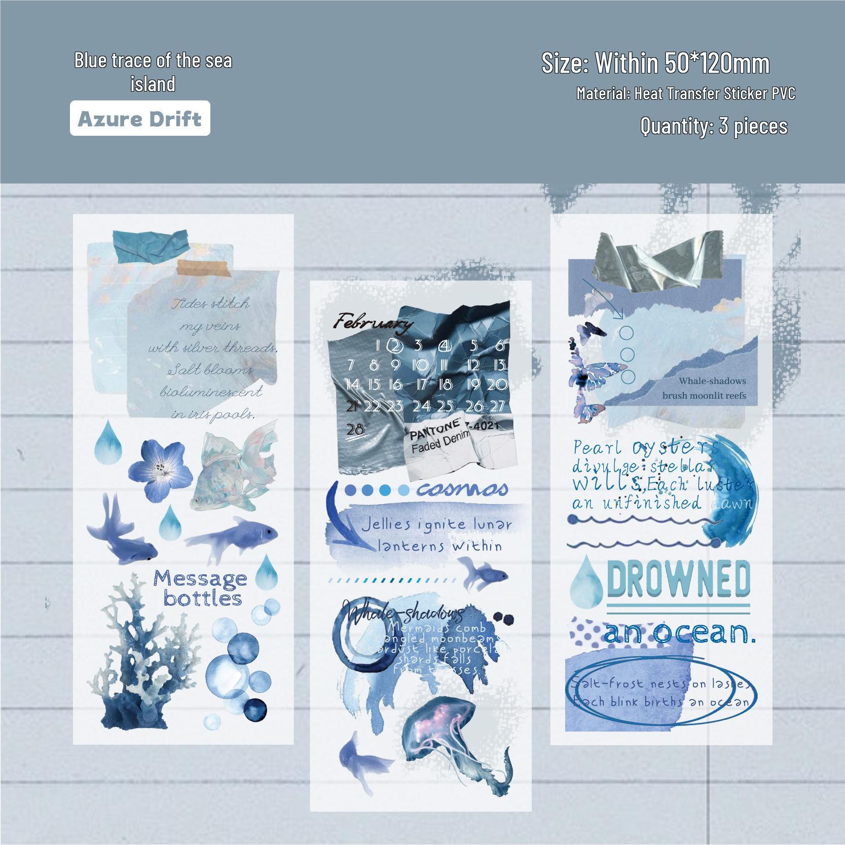 Retro Love Letter Whispers PVC Stickers: Set of 3 for Journal Decoration DIY