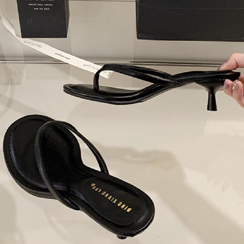 Cozy Kitten Heel Slippers Women Round Clip Toe Slides Sandals Faux Suede Flip Flops Summer Designer Shoes Open Toe Mules Slides