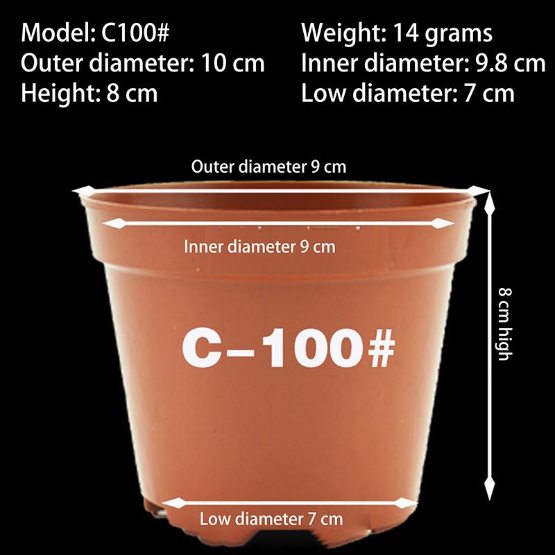 7.5/9/10.5/11.5Cm Circular Plastic Flowerpot, Plant Nursery, Small Flower Pot, Potted Plant