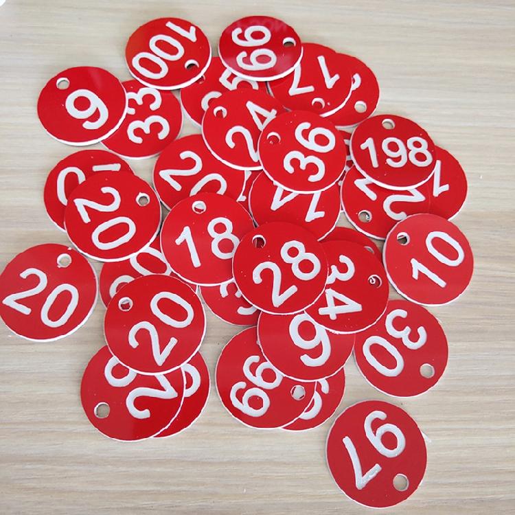 Set di 100 etichette rotonde con numeri identificativi per porte, per portachiavi, numeri colorati da 1 a 100.