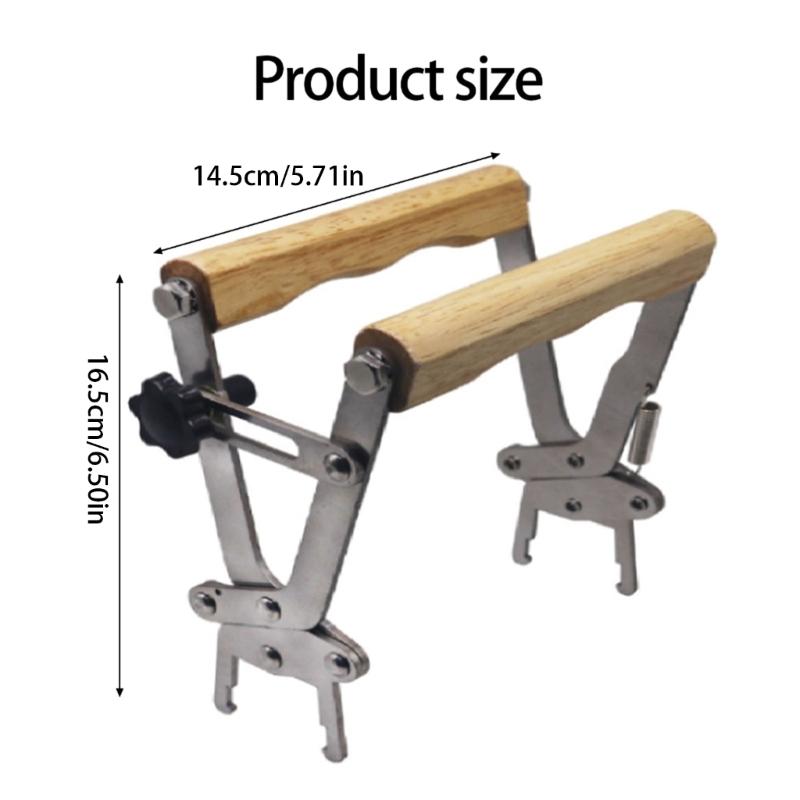 Professional Beekeeping Tool Stainless Steel Frame Holder With Comfortable Wood Handle For Beekeepers Apiary Maintenance