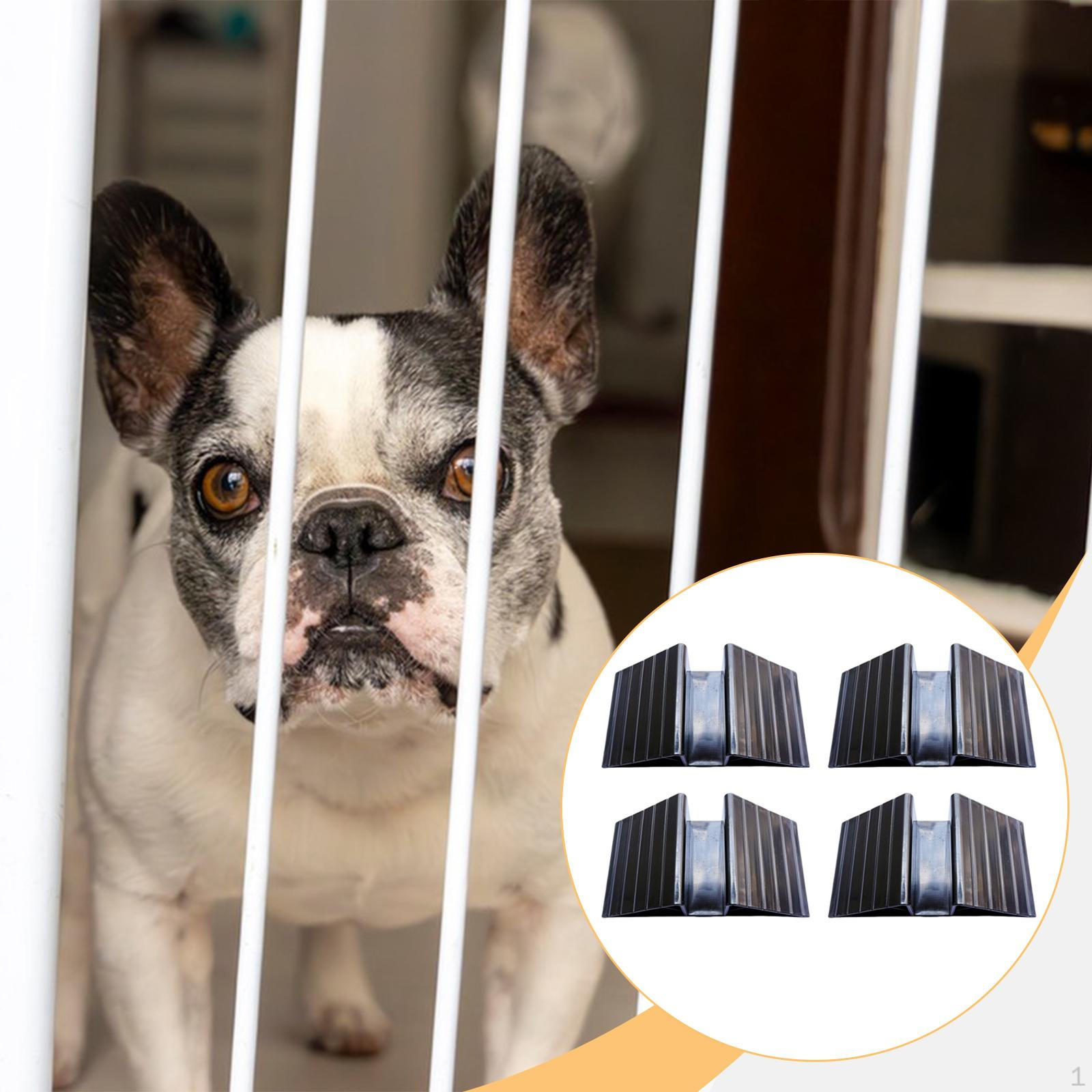 

4 Pieces Pet Fence Support Feet for Triangle Reinforcement Fitting Enclosures чёрный