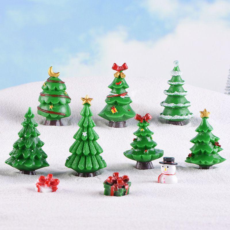 Adorable Christmas Tree Resin Diy Micro Landscape Miniature Decoration For Gardens
