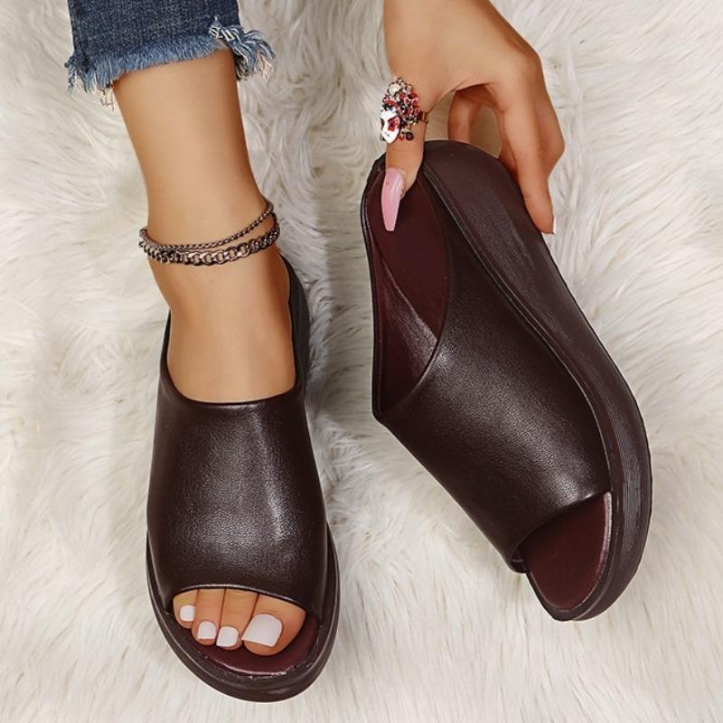 

Fashion Flats Women s Platform Slippers 2025 New Woman Shoes Fashion Classical Sandals Summer Cozy Flip Flops Casual Walking Zapatillas 44 коричневый