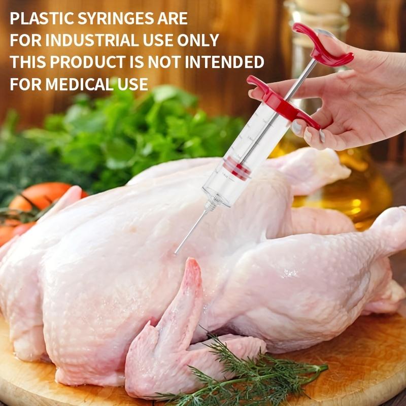 1PC Turkey Needle Kitchen Seasoning Syringe Turkey Needle Marinade Syringe Barbecue Syringe