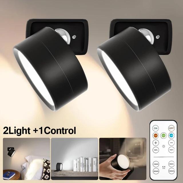 Neue Verstellbare Drehbaren LED Wandleuchten mit 3 Helligkeitsstufen und 3 Farbmodi - Stilvolle Batteriebetriebene Wandlampe