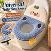 Universal Warm Toilet Cushion Zipper Design Bathroom Toilet Pad Toilet Seat Cover Home Bathroom