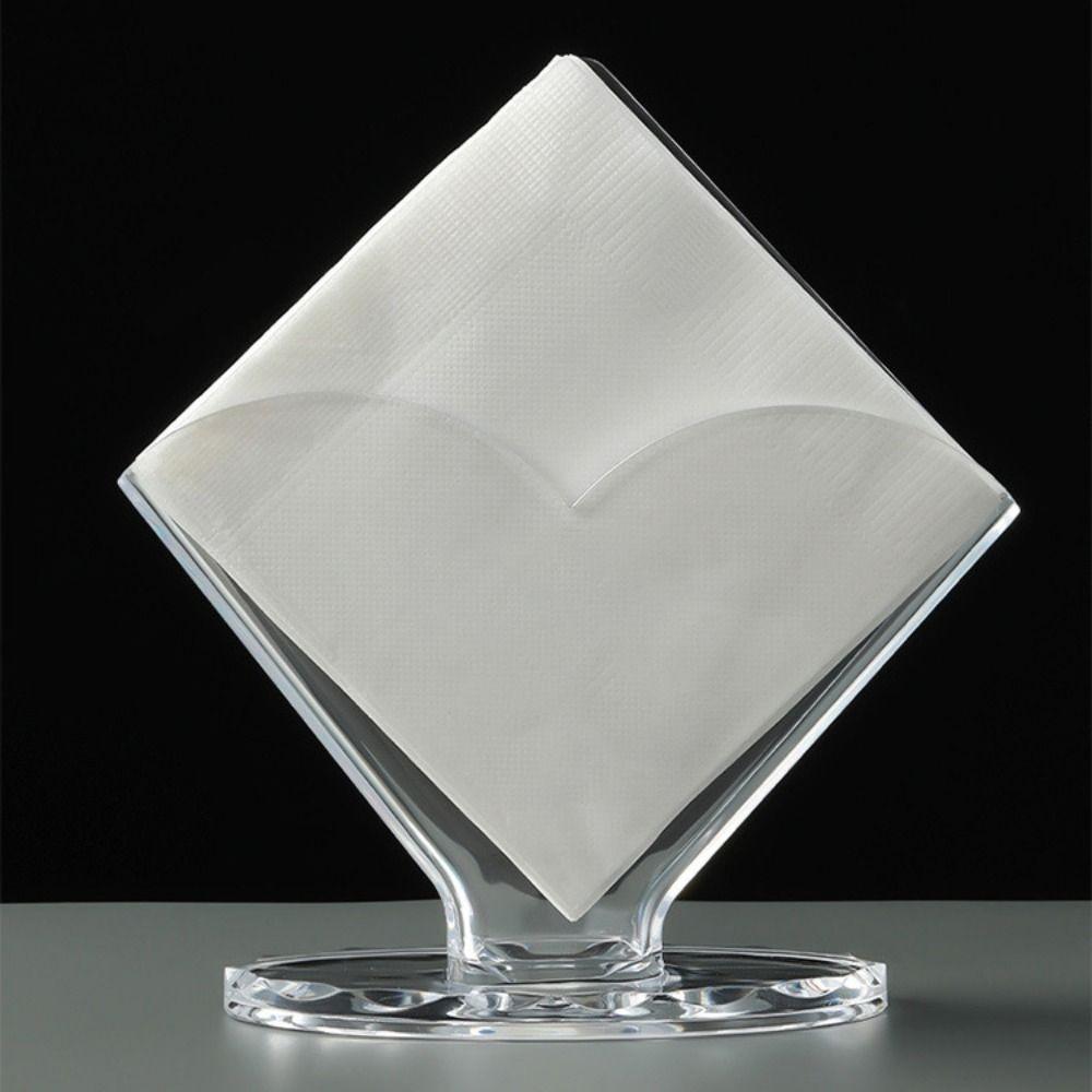 Vertical Desktop Upright Tissue Box Transparent Restaurant Napkin Box Paper Towel Box Restaurant