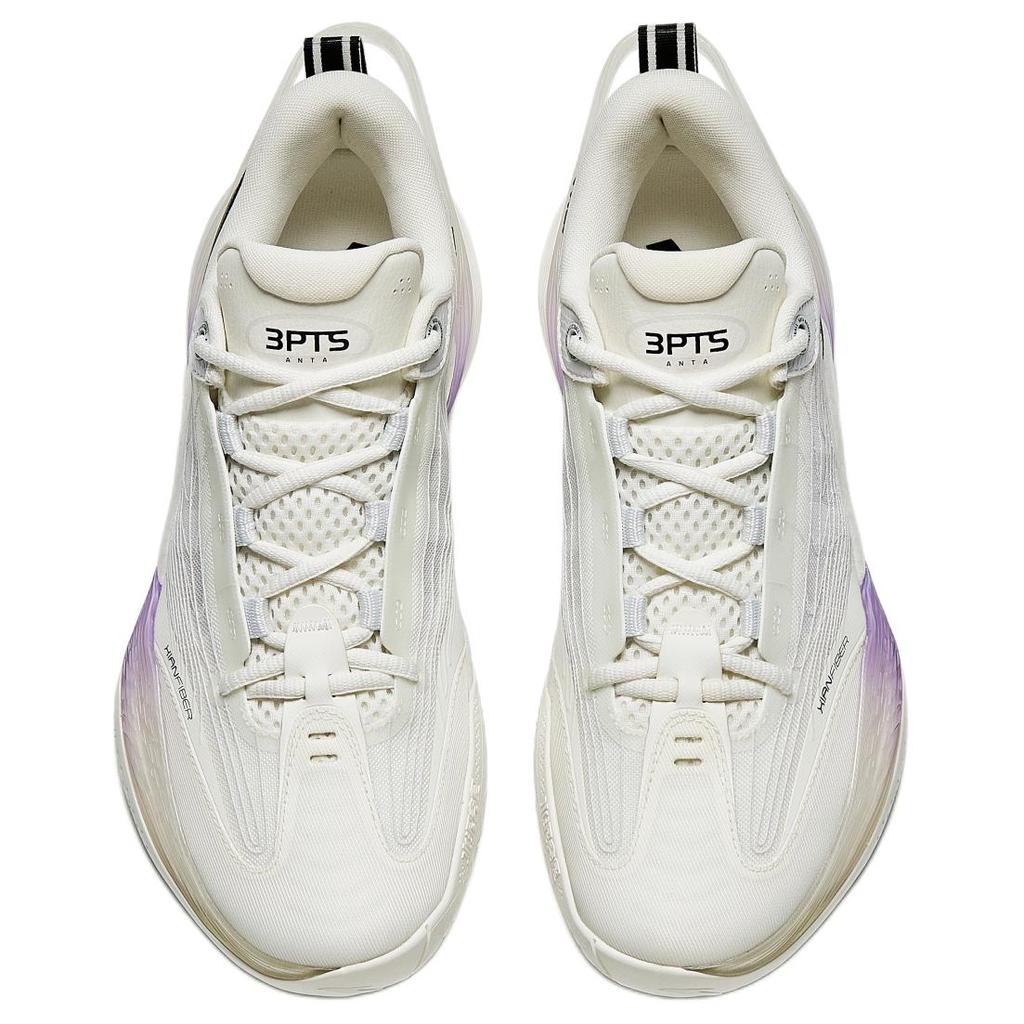 Anta Three Points Rain 1. Generation V2 Zement Nemesis Stickstofftechnologie Zwischensohle Stoßdämpfung Rutschfest Low-Top Basketballschuhe 912421102S-3