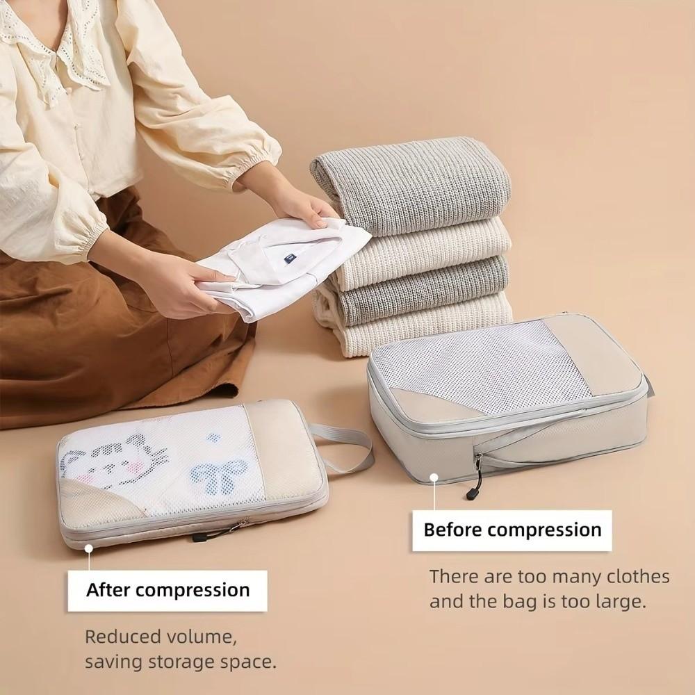 3pcs Multifunctional Travel Compression Bags Extensible Luggage Organizer  Travel Essentials