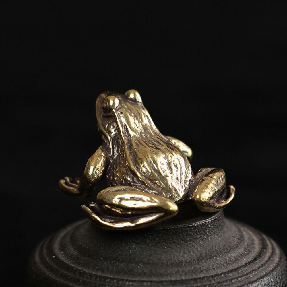 Frog Copper Frog Copper Flower Skin Frog Handicraft Water Frog  Desktop Gift