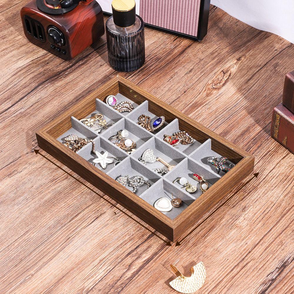 Simple Jewelry Organizer 12/24 Grids Jewelry Display Holder Jewelry Display Tray  Jewelry Seller