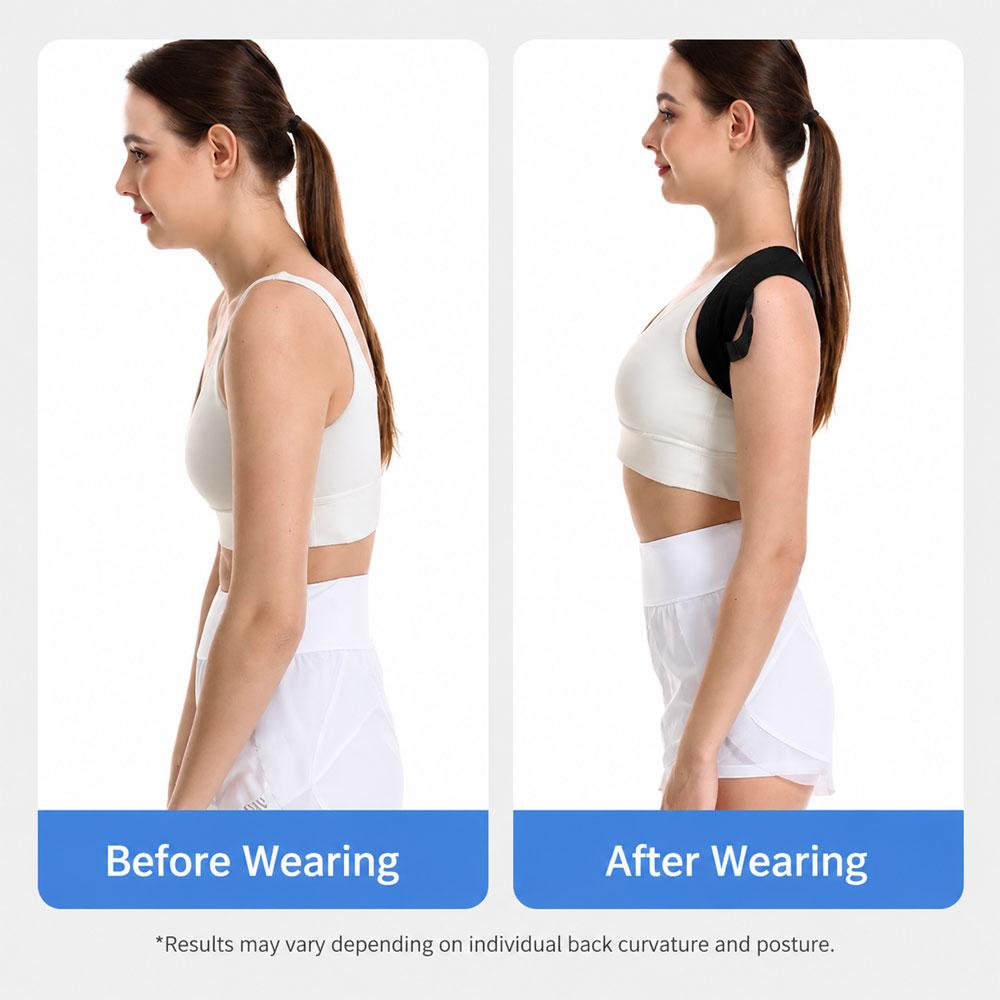 Adjustable Shoulder Posture Corrector Back Brace for  Breathable Polyester Upper Back Support Belt Office Workers Students