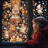 9 st/set Julfönsterklistermärken Julgran Hus Snöflinga Glasdekal God Jul Dekoration Hem Navidad Gåvor Noel