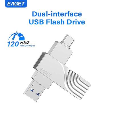 EAGET USB 3. 2 Type C To USB Flash Drive Pen Drive  2 In 1 USB 3.2 Memory Stick Flash Disk Type-C Pendrive