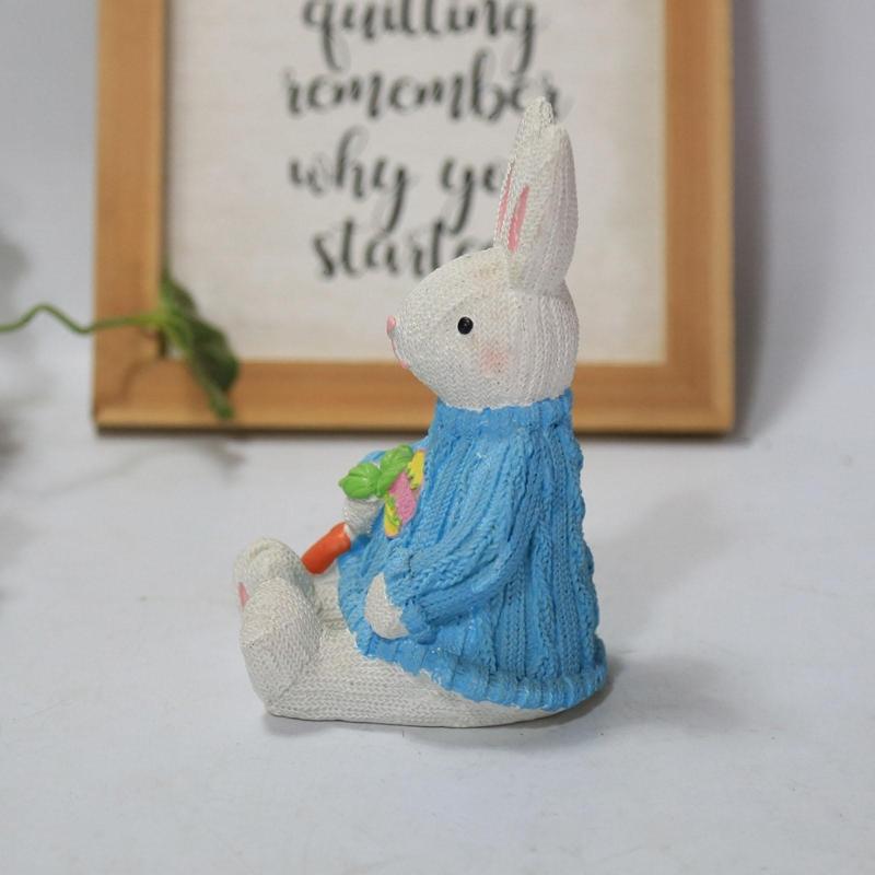 Osterhase Figur Harz Gewebte Kaninchen Skulptur Schlafsaal Party Dekoration