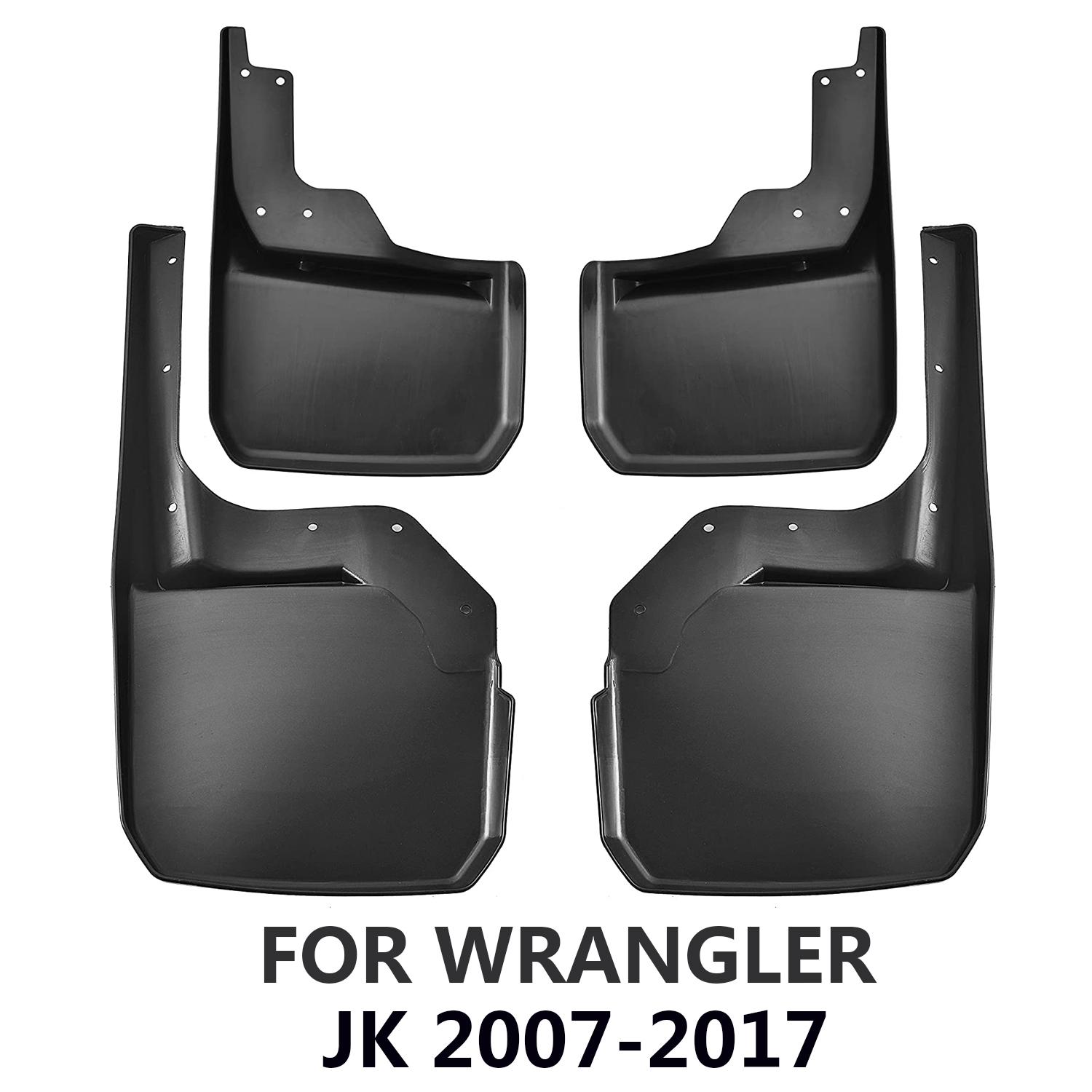 Mud Flaps For Jeep Wrangler JK 2007-2017 Front Rear Mudguards Fender Splash Guard 4pcs/set