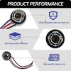 2PCS 1157 LED Bulb Socket Plug, 2057 2357 7528 Waterproof Turn Signal Light Socket Base Holder Wiring Harness, Automotive Tail Light Brake Light Base